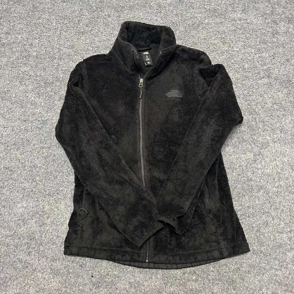 The North Face Fleece Jacket Womens Size M Black Osito Full Zip Soft High Pile